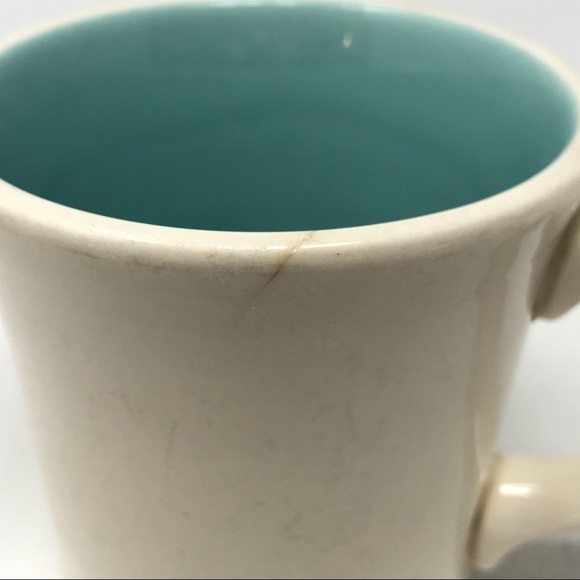 Vintage Genuine Taylor Mug - Aqua Blue White Coffee Tea Cup - Read Description - Picture 7 of 10